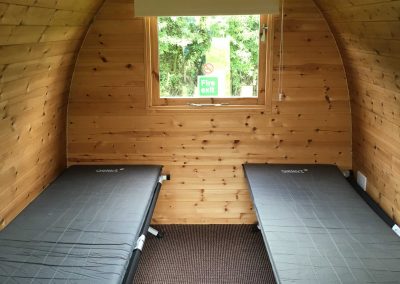 Pitch and Canvas | Glamping and Camping in Cheshire | Inside of acorn pod