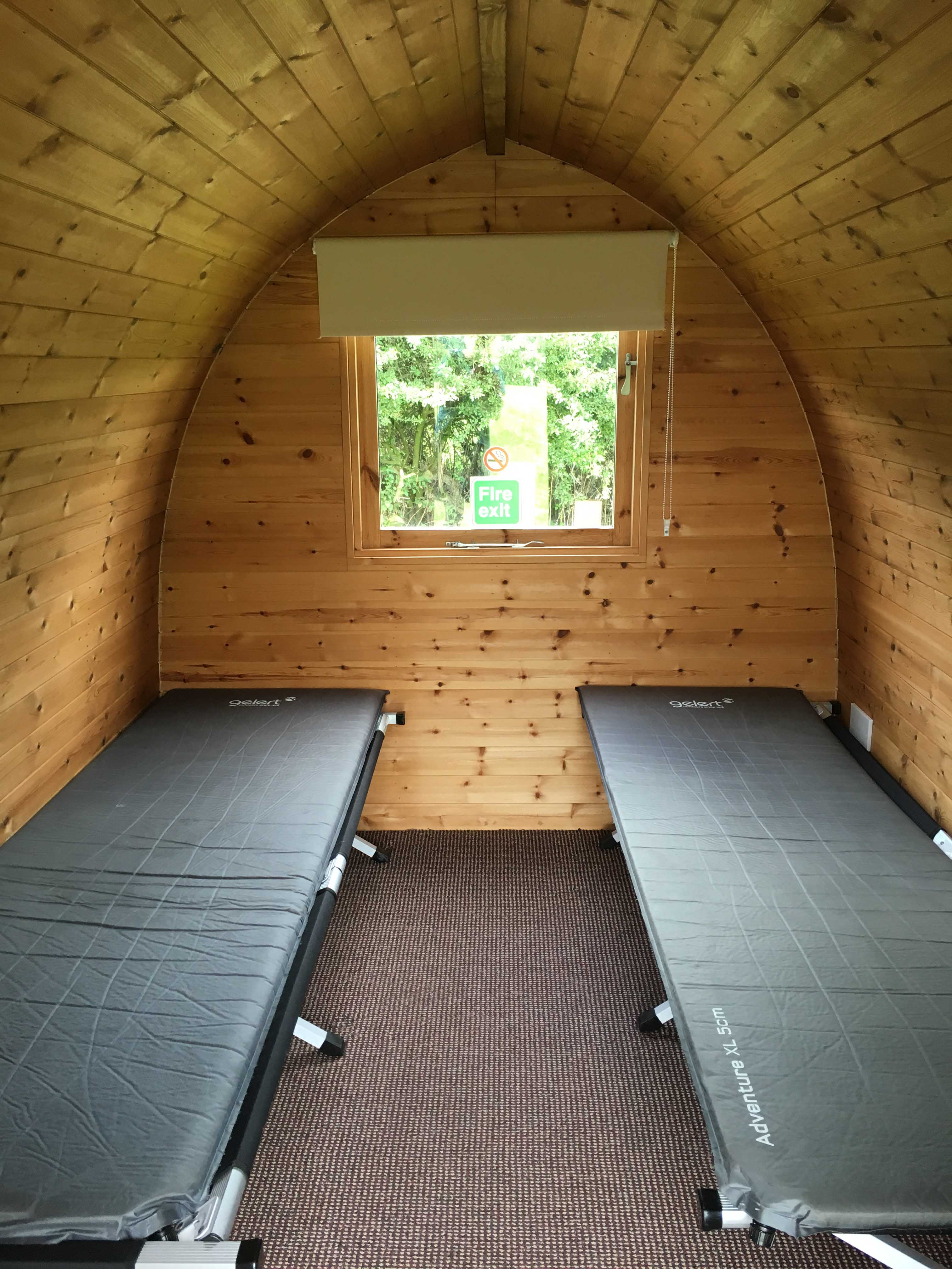 Pitch and Canvas | Glamping and Camping in Cheshire | Inside of acorn pod
