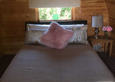 Pitch and Canvas | Glamping and Camping in Cheshire | Bed in luxury pod