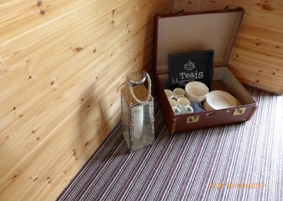 Pitch and Canvas | Glamping and Camping in Cheshire | Cutlery, crockery and glasses in luxury pod