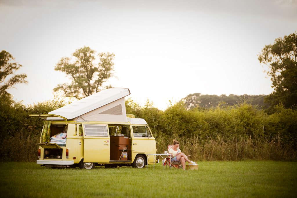 Pitch and Canvas | Glamping and Camping in Cheshire | People kissing in field