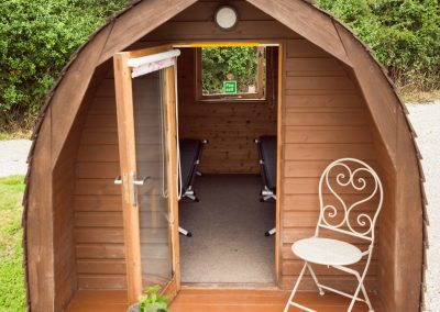 Pitch and Canvas | Glamping and Camping in Cheshire | Pod with doors open