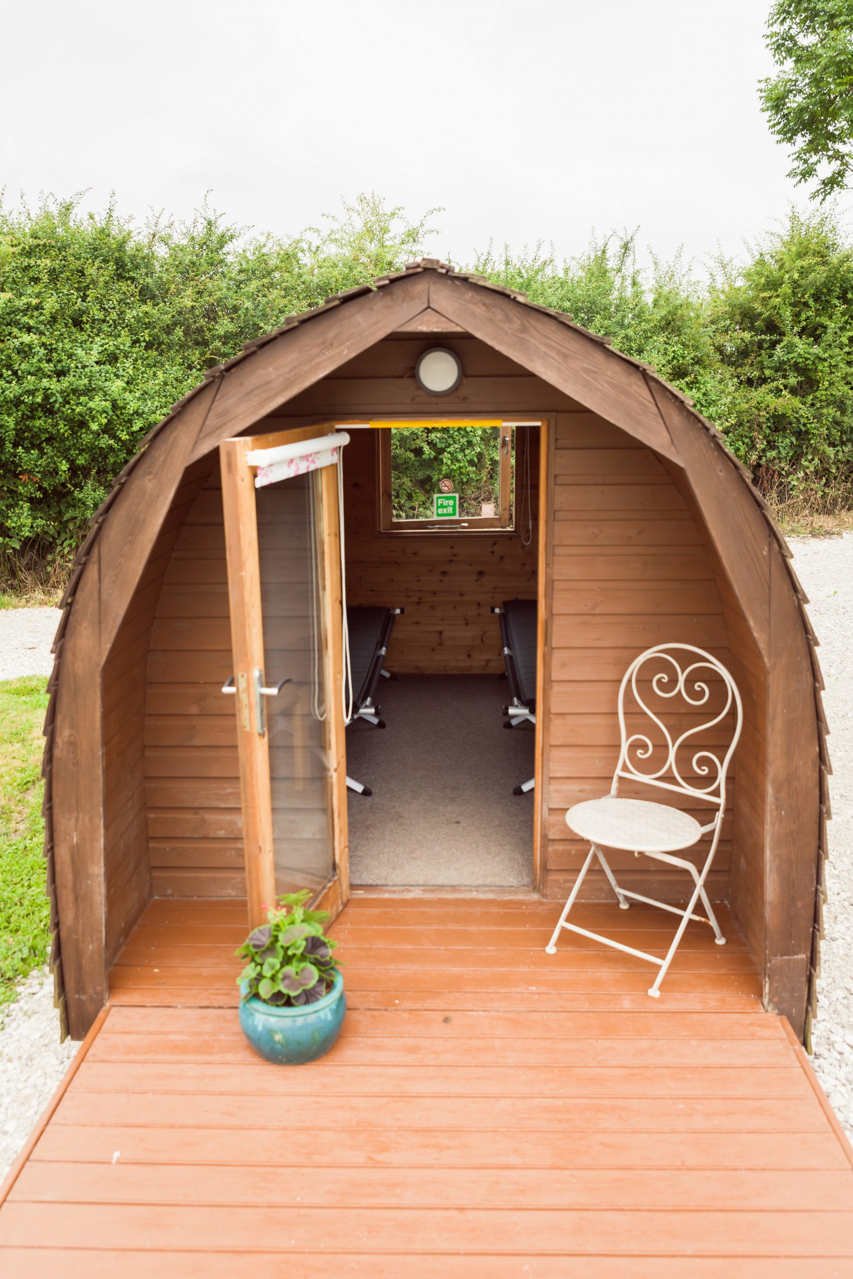 Pitch and Canvas | Glamping and Camping in Cheshire | Pod with doors open