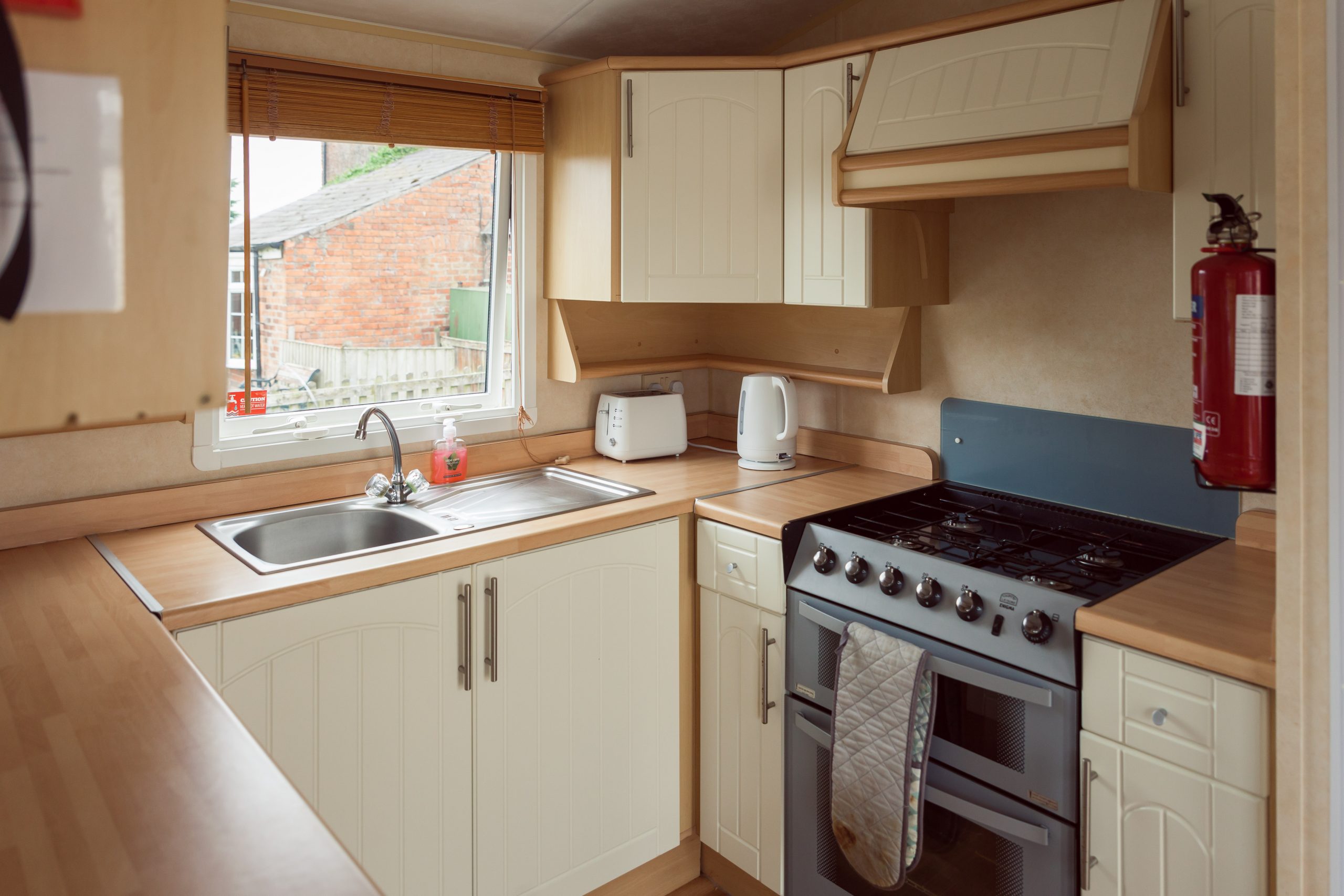 Pitch and Canvas | Glamping and Camping in Cheshire | Caravan kitchen