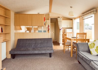 Pitch and Canvas | Glamping and Camping in Cheshire | Caravan dining area