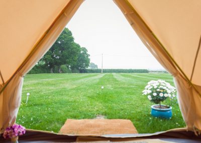 Pitch and Canvas | Glamping and Camping in Cheshire | Tent entrance