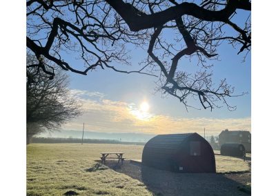Pitch and Canvas | Glamping and Camping in Cheshire | Sun setting