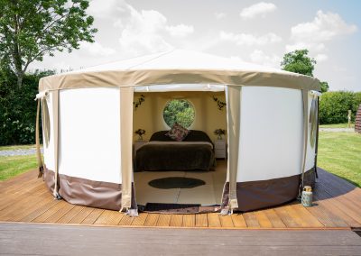 Pitch and Canvas | Glamping and Camping in Cheshire | Kopie tent on deck